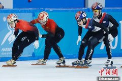 亚冬会短道速滑男子5000米接力决赛：哈萨克斯坦