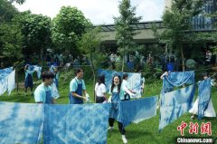 学扎染、做盆景 美国华裔青少年在四川“解锁”