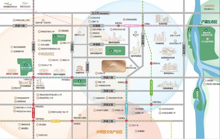 华岭中央公园(未央区)/ 价值分析/ 钜惠开盘/ 小区配套/ VR看房